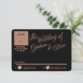 Stoffige Roze Elegante Minimalistische RSVP Postka (Staand voorkant)