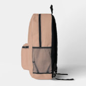 Stoffige Roze Elegante Monogram + Naam Bedrukte Rugzak (Rechts)