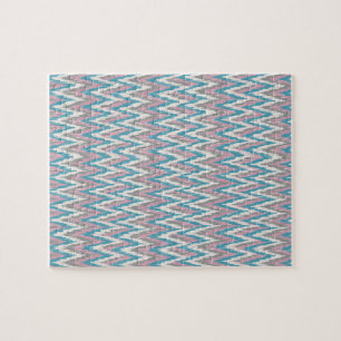 Stoffige Roze en Blauwe iKat Legpuzzel