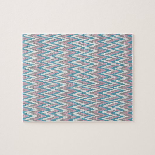 Stoffige roze en blauwe iKat Legpuzzel (Horizontaal)