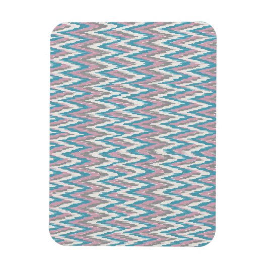 Stoffige roze en blauwe iKat Magneet (Verticaal)