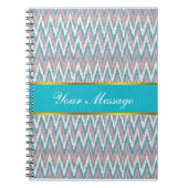 Stoffige roze en blauwe iKat Notitieboek (Voorkant)