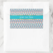 Stoffige roze en blauwe iKat Rechthoekige Sticker (Tas)