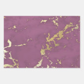 Stoffige roze en gouden marmerlook inpakpapier vel (Voorkant)