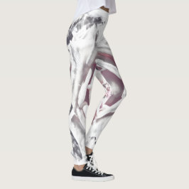 Stoffige roze en houtskool aquarel rozenleggings leggings