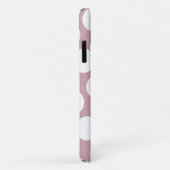 Stoffige roze en witte polka stip grote monogram Case-Mate iPhone case (Achterkant/rechts)