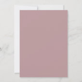 Stoffige Roze Ethische Lente Bruiloft Kaart (Achterkant)