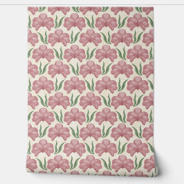 Stoffige Roze Flora Behang