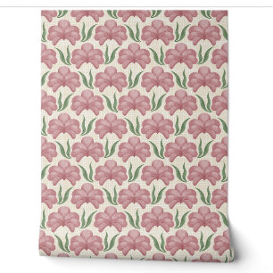 Stoffige Roze Flora Behang