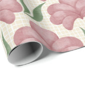 Stoffige Roze Flora Cadeaupapier (Rol Hoek)