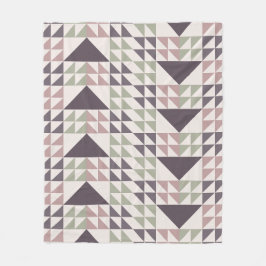Stoffige Roze Geometrisch Quiltpatroon Fleece Deken