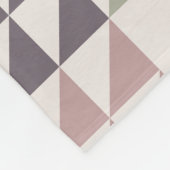 Stoffige Roze Geometrisch Quiltpatroon Fleece Deken (Hoek)
