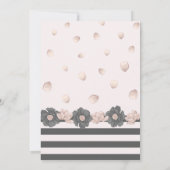 Stoffige roze grijze bloemen geweldig red de datum kaart (Achterkant)