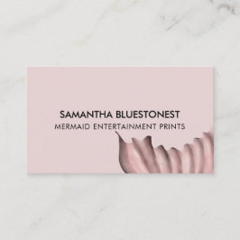 Stoffige roze hand getekende illustratie staart ze visitekaartje
