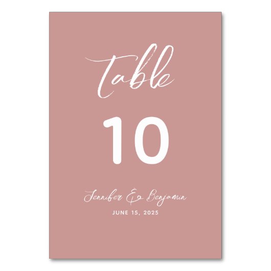 Stoffige Roze Huwelijk Kaart (Voorkant)