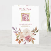 Stoffige Roze Ivoorkleurig Bloemig Foto QR Code Hu (Achterkant)
