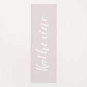 Stoffige Roze Kalligrafie Naam Yoga Mat (Voorkant)