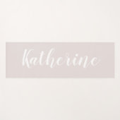 Stoffige Roze Kalligrafie Naam Yoga Mat (Voorkant (horizontaal))