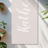 Stoffige Roze Kalligrafie Naam Yoga Mat