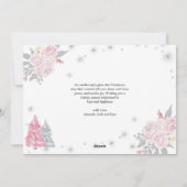 Stoffige Roze Kerstboom Schattigee Teddy Arch Foto Feestdagenkaart (Achterkant)