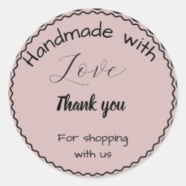 Stoffige roze kleur zakelijke stickers