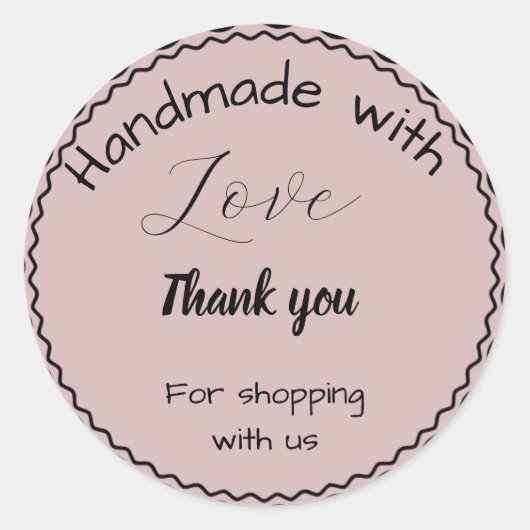 Stoffige roze kleur zakelijke stickers (Voorkant)