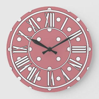 Stoffige Roze Klok met Witte Stippen