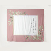 Stoffige Roze Loof Bruidsfeest Foto Achtergrond Wandkleed (Voorkant (horizontaal))