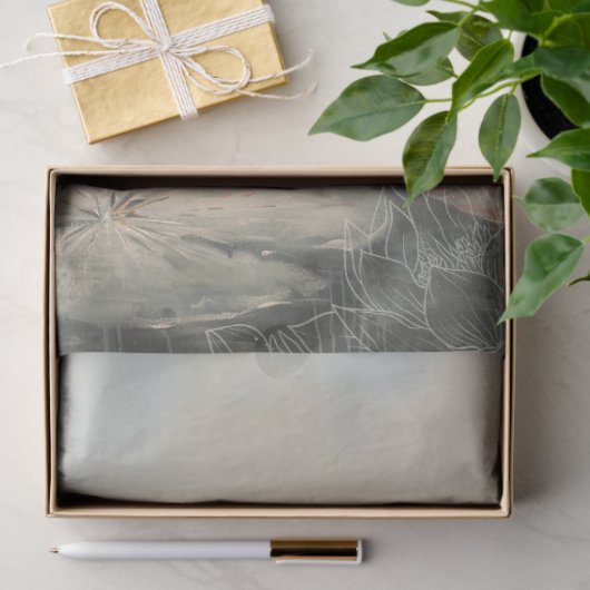 Stoffige roze Lotus Art, Etherisch Meer Tissuepapier (Geschenk)