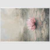 Stoffige roze Lotus Art, Etherisch Meer Tissuepapier (Voorkant)