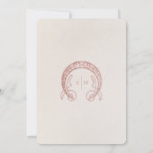 Stoffige Roze Madeliefjes Bewaar Datum Art Nouveau Kaart (Achterkant)