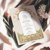 Stoffige Roze Madeliefjes Bruidsuitnodiging Art No Kaart