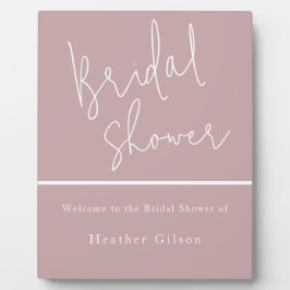 Stoffige Roze Mauve Bruidsmeisje Ontvangst Ingang Fotoplaat