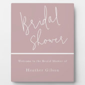 Stoffige Roze Mauve Bruidsmeisjesfeest Welkom Inga Fotoplaat (Voorkant)