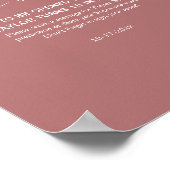 Stoffige Roze Minimal Rustieke baby shower Tijd Ca Poster (Hoek)