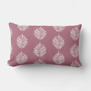 Stoffige Roze Minimalistische Palmblad Patroon Kussen