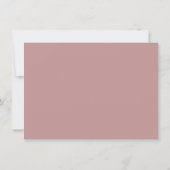 Stoffige Roze Minimalistische Trouw Save The Date (Achterkant)