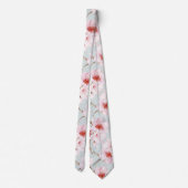 Stoffige roze mint waterverf kersenbloesem stropdas (Achterkant)