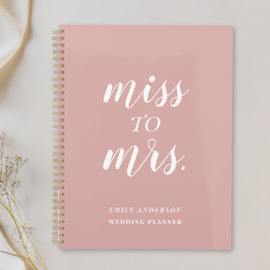 Stoffige Roze Miss to Mrs. Trouwen Planner