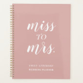 Stoffige Roze Miss to Mrs. Trouwen Planner (Voorkant)