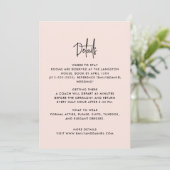Stoffige roze modern, de details kaart (Staand voorkant)