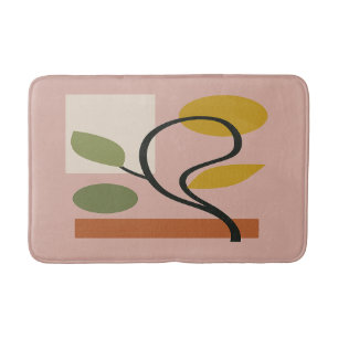 Stoffige Roze Moderne Geometrische Badmat