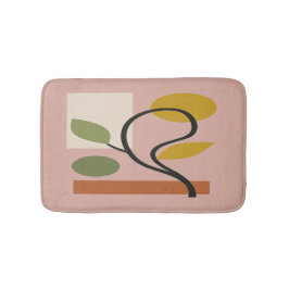 Stoffige Roze Moderne Geometrische  Badmat