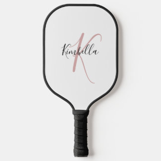 Stoffige Roze Monogram Pickleball Paddle