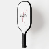 Stoffige Roze Monogram Pickleball Paddle (Links)