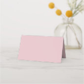 Stoffige roze monogramkrans plaatskaartje (Achterkant)