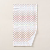 Stoffige Roze Naam Patroon Modern Bad Handdoek (Handdoek)