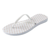 Stoffige Roze Naam Patroon Wit Teenslippers (Schuin)