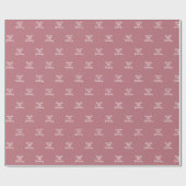 Stoffige roze naam script verjaardag cadeaupapier (Vlak)