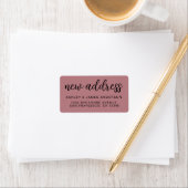 Stoffige Roze Nieuw Adres Etiket (Insitu)